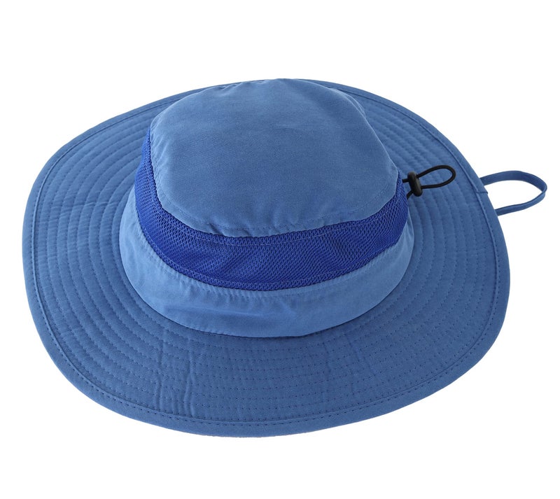 Connectyle Kids Boys Fishing Hat UPF 50+ UV Sun Protection Hat Kids Adjustable Summer Beach Hat Hiking Bucket Hat Bright Blue - Image 4